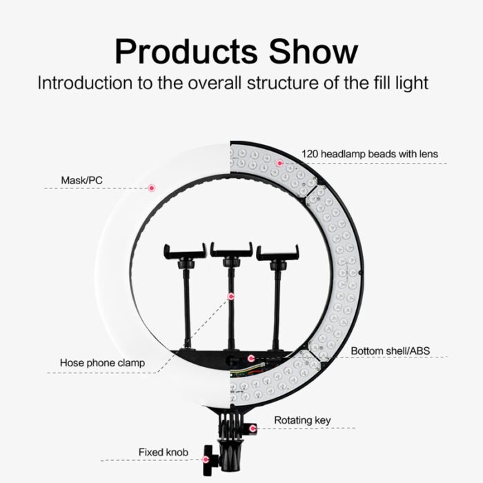 Korett 18N' 18 inch LED Ring Light with Tripod Stand - Image 2